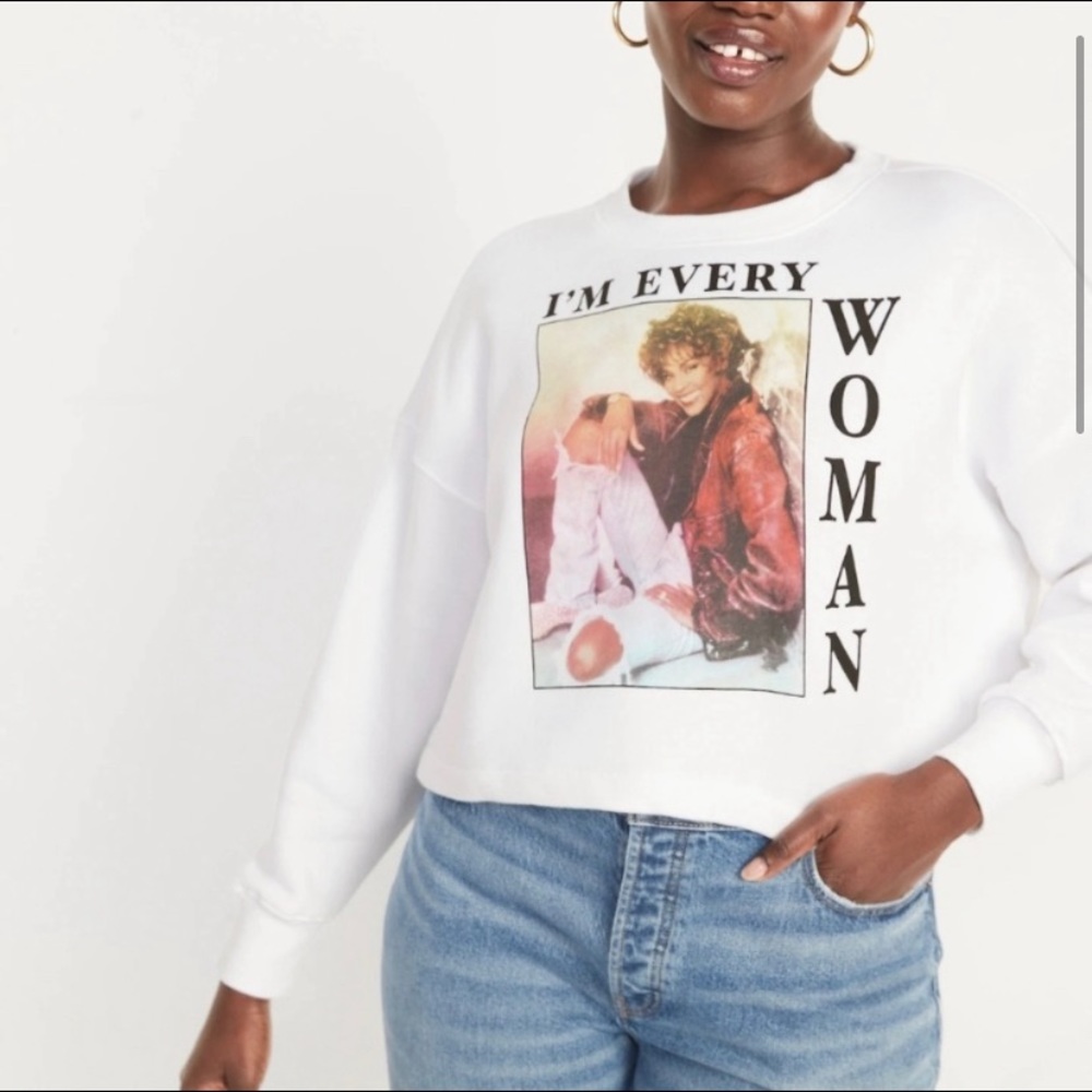 Whitney Houston Pullover Sweater Size small